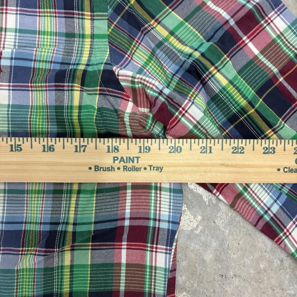 Polo Ralph Lauren Shirt Mens Medium Plaid Button Up Classic Cotton Preppy